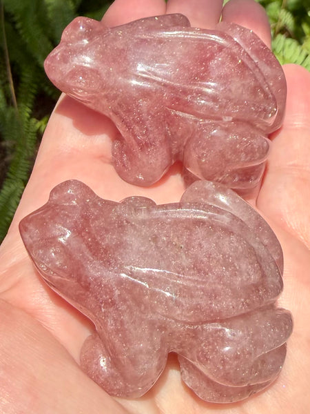 Strawberry Quartz Frogs - Morganna’s Treasures