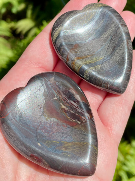 Tiger Iron Heart Palm Stones - Morganna’s Treasures 