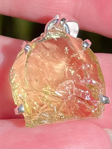Rough Lemon Topaz Pendant - Morganna’s Treasures