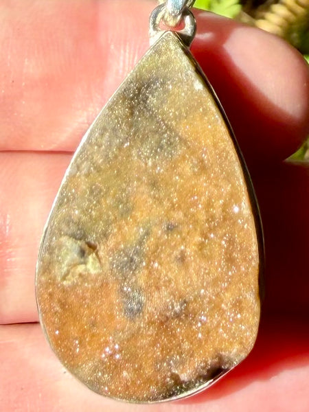 Chrome Chalcedony Druzy Pendant