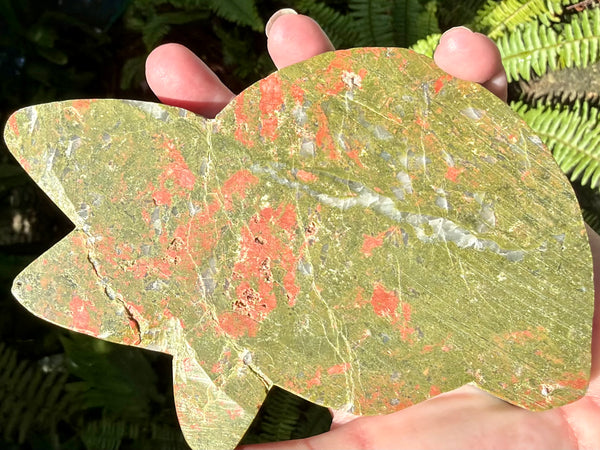 Amazing Unakite Turtle Charging Plate
