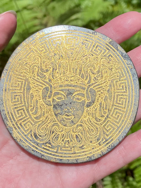 Hematite Shield of Protection Charging Plate - Morganna’s Treasures