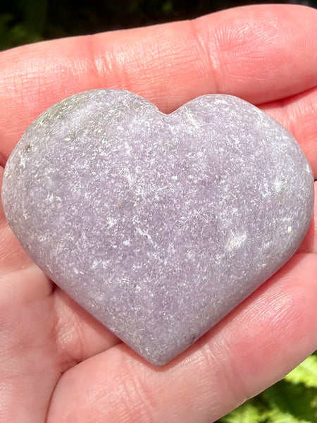 Rough Lepidolite Carved Heart