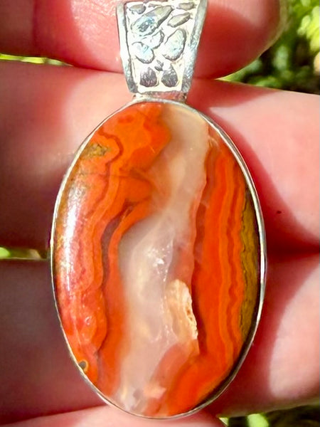 Stunning Red Seam Agate Pendant