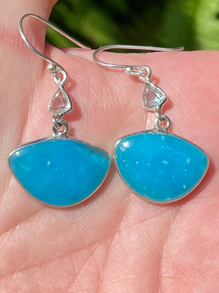 Smithsonite and Blue Topaz Earrings - Morganna’s Treasures 