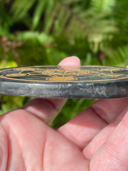 Shungite Sacred Geometry Charging Plate - Morganna’s Treasures