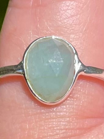 Faceted Aquamarine Ring Size 6 - Morganna’s Treasures