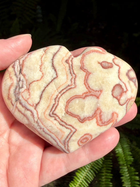 Large Red Calcite Carved Heart