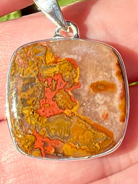 Red Seam Agate Pendant