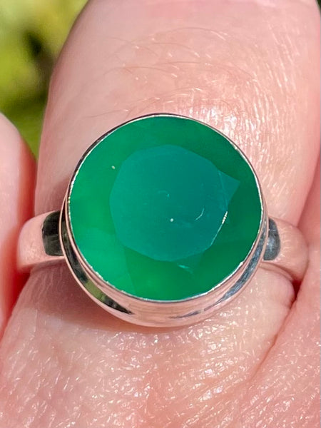 Faceted Green Onyx Ring Size 7.5 - Morganna’s Treasures 