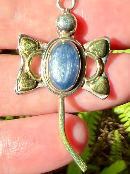Blue Kyanite Dragonfly Pendant