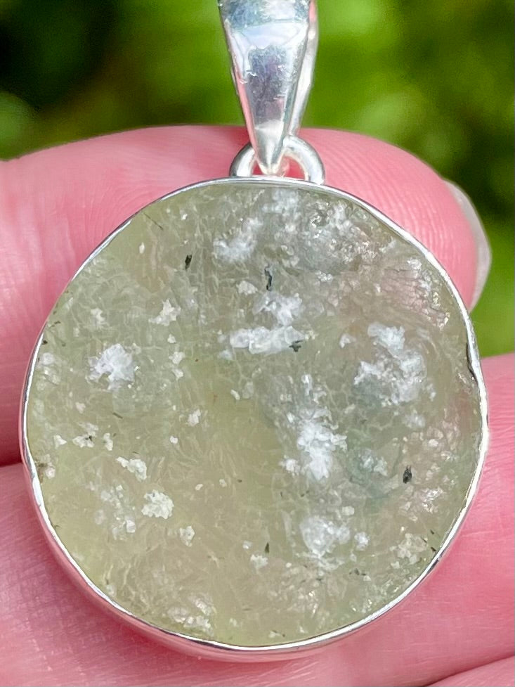 Rough Prehnite and Epidote Pendant - Morganna’s Treasures 