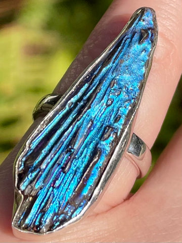 Rainbow Aura Kyanite Ring Size 6 - Morganna’s Treasures