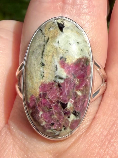 Beautiful Russian Eudialyte Ring Size 8.5 - Morganna’s Treasures