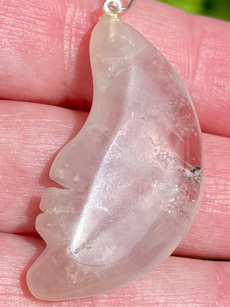 Clear Quartz Moon Pendant - Morganna’s Treasures