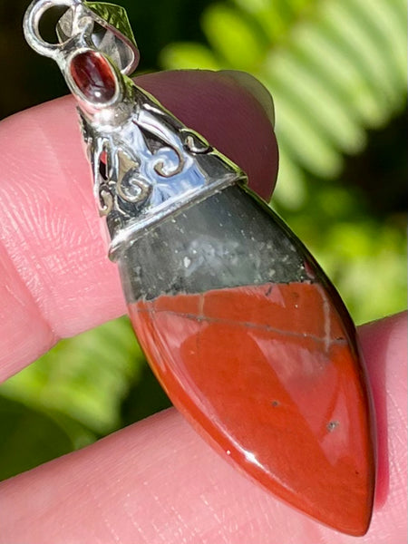 Bloodstone and Garnet Pendant - Morganna’s Treasures 