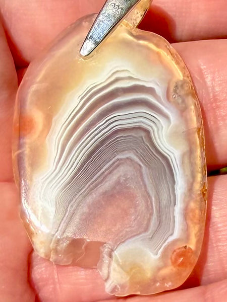 Botswana Agate Slice Pendant