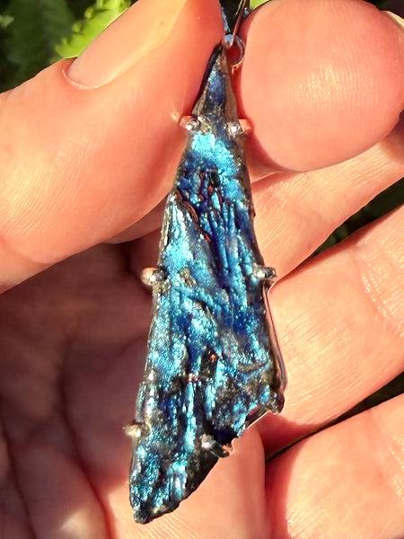 Rainbow Aura Kyanite Pendant - Morganna’s Treasures