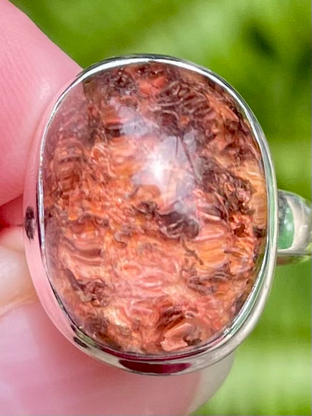 Rare Red Lepidolite Ring Size 7 - Morganna’s Treasures 