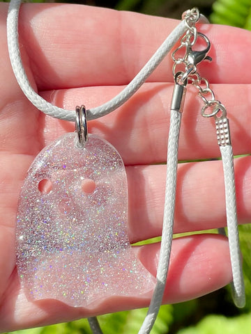 Sparkly Resin Ghost Necklace - Morganna’s Treasures