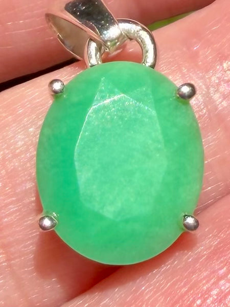 Faceted Chrysoprase Pendant - Morganna’s Treasures
