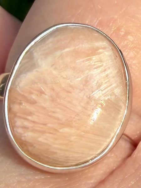 Orange Scolecite Ring Size 8 - Morganna’s Treasures