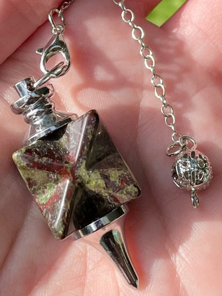 Dragon Bloodstone Merkaba Pendulum - Morganna’s Treasures 