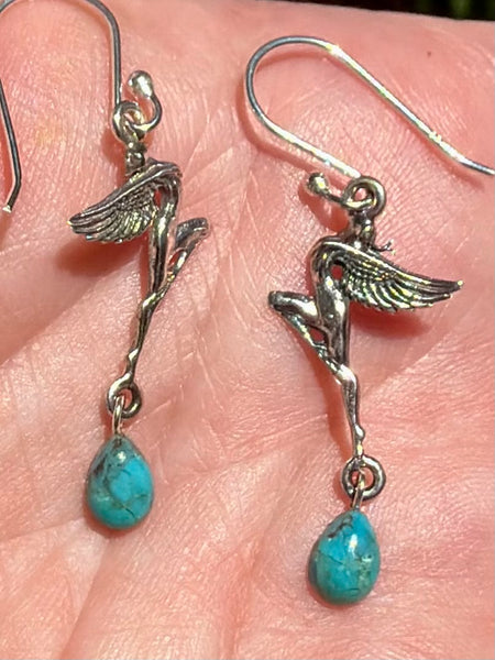 Blue Mohave Turquoise Fairy Earrings