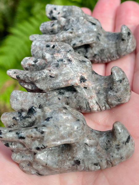 Carved Yooperlite (Fluorescent Sodalite)  Dragon - Morganna’s Treasures 