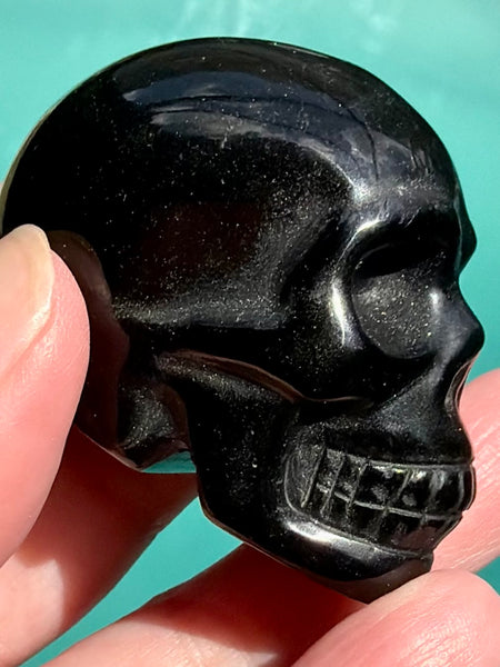 Black Obsidian Skull