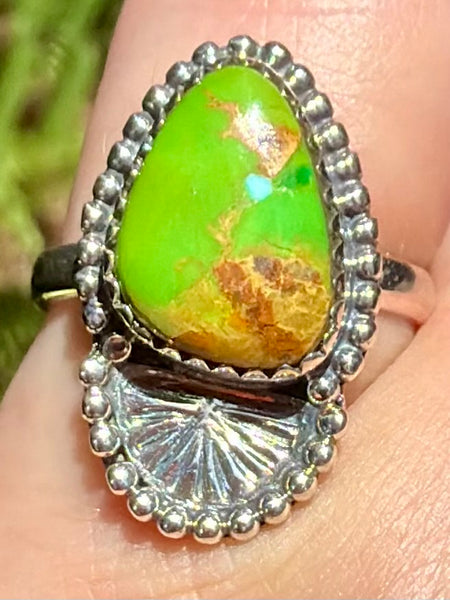 Green Mohave Turquoise Ring Size 7