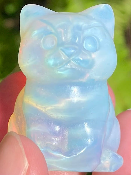 Opalite Carved Cat - Morganna’s Treasures 