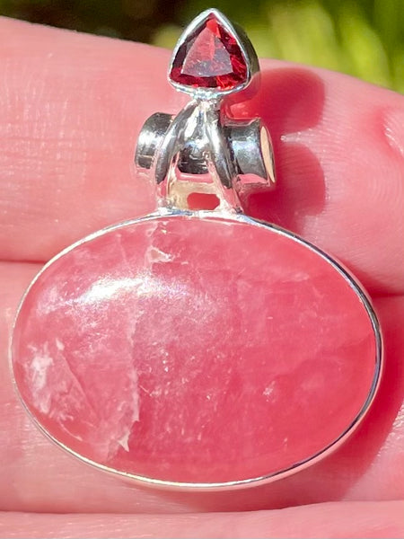 Rhodochrosite and Garnet Pendant - Morganna’s Treasures