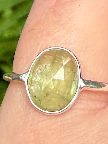 Green Kyanite Ring Size 7.5