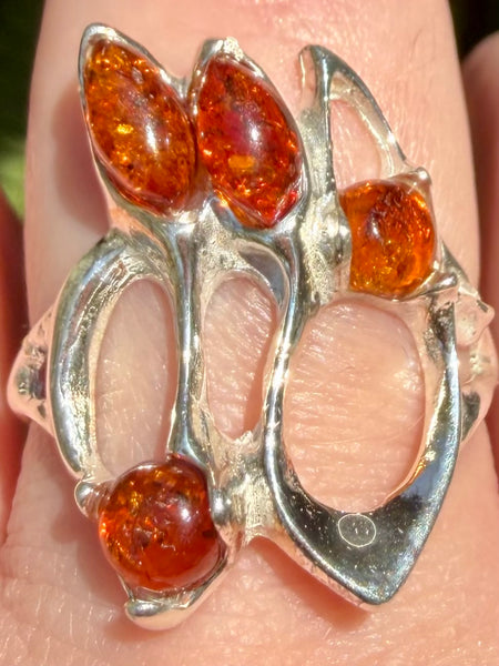 Abstract Baltic Amber Ring Size 9 - Morganna’s Treasures