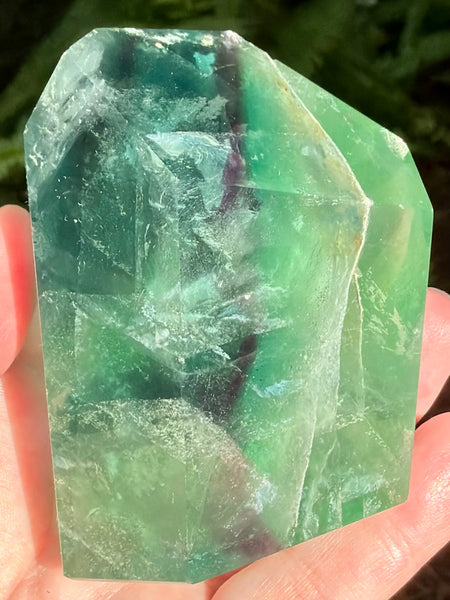 Gorgeous Fluorite Freeform with Rainbows - Morganna’s Treasures