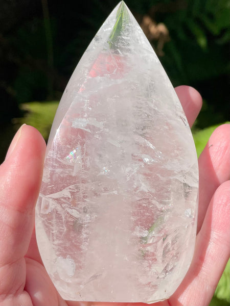 Gorgeous Clear Quartz Flame - Morganna’s Treasures 