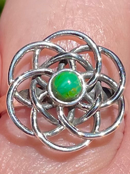 Green Mohave Turquoise Ring Size 8 - Morganna’s Treasures 