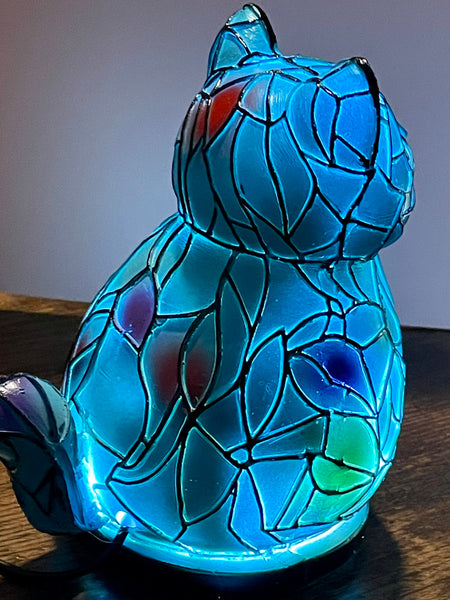 Resin LED Cat Lamp