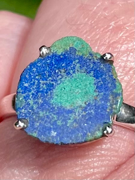 Stunning Azurite in Malachite Stalactite Ring Size 8.5 - Morganna’s Treasures 