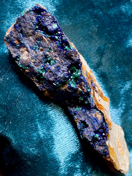 Azurite in Malachite from Morocco - Morganna’s Treasures