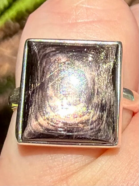 Beautiful Hypersthene Ring Size 7.5