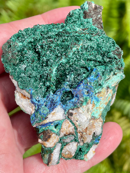 Azurite in Malachite from Morocco - Morganna’s Treasures 