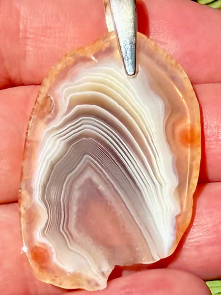Botswana Agate Slice Pendant
