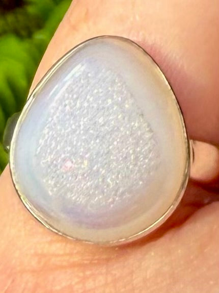 Angel Aura Quartz Druzy Ring Size 7 - Morganna’s Treasures