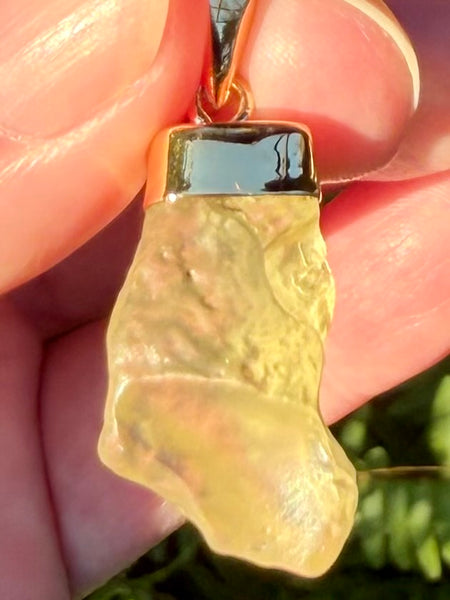 18K Gold Plated Libyan Desert Glass Pendant - Morganna’s Treasures
