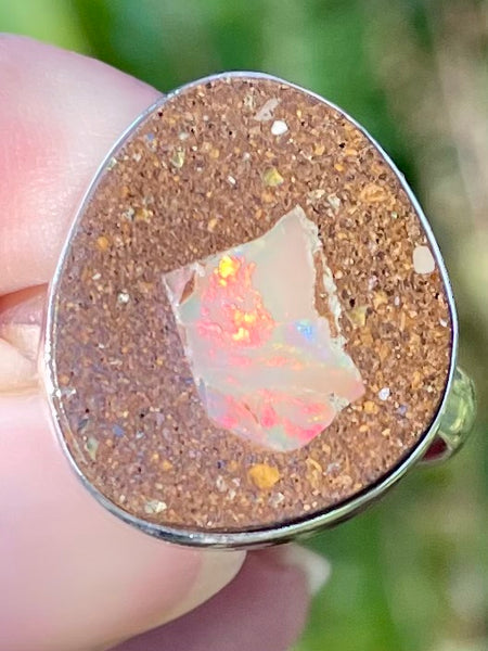 Stunning Boulder Opal Ring Size 9 - Morganna’s Treasures