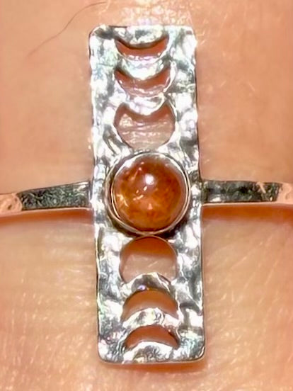 Sunstone Moon Phase Ring Size 9.5 - Morganna’s Treasures