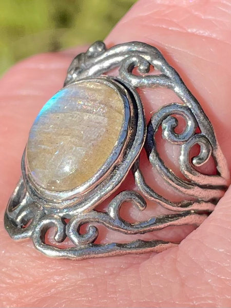 Stunning Labradorite Ring Size 7.5 - Morganna’s Treasures