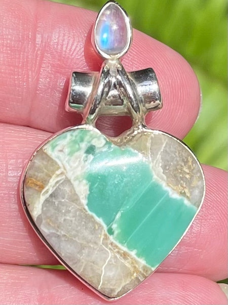 Variscite and Rainbow Moonstone Pendant - Morganna’s Treasures 